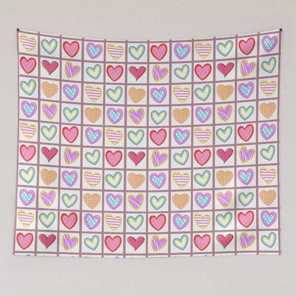 Item preview, Hearty Healing: A harmonious pattern featuring 12 unique hearts, each with its own style and character, arranged in a pleasing composition.. designed and sold by Grang Art Artistic Designs.