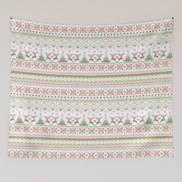 Item preview, Sweet Christmas pixel art design for fabric and for all businesses. designed and sold by Alynek-Design.