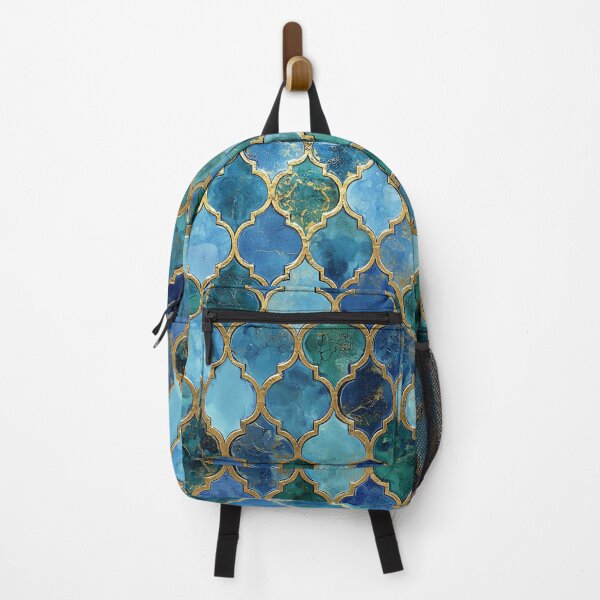 Item preview, Blue Jade Maroccan Mosaic Gilt Pattern designed and sold by GrinGalore.