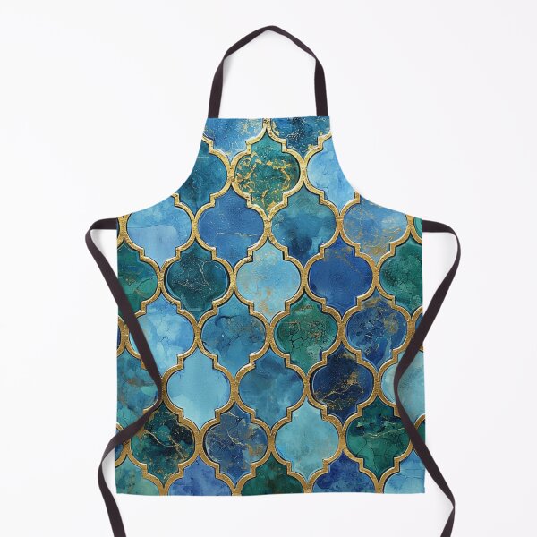 Item preview, Blue Jade Maroccan Mosaic Gilt Pattern designed and sold by GrinGalore.