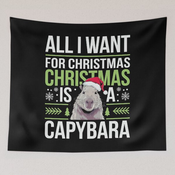 Item preview, Capybara Love: All I Want For Christmas is a Capybara Ugly Sweater designed and sold by luannsemmsobre.