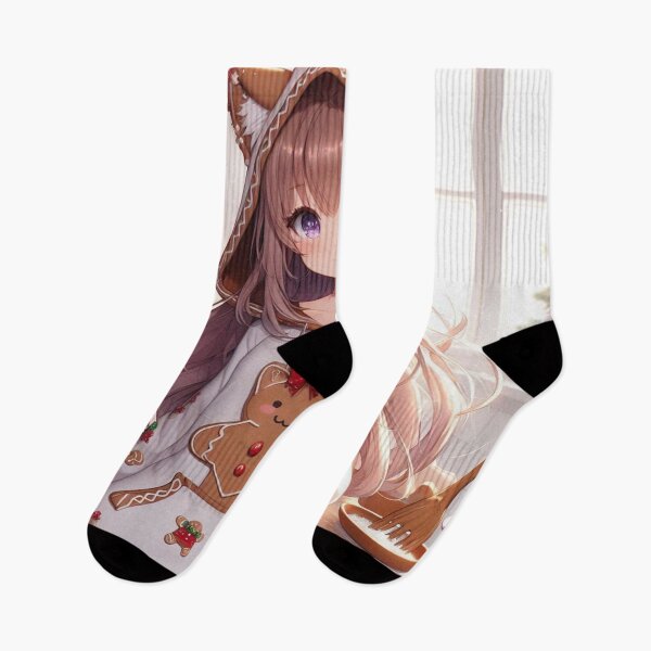 Item preview, Anime Cute Girlfriend with cat ears and tail baking Christmas Theme (silvergoldvisionary)   designed and sold by SGVisionary.