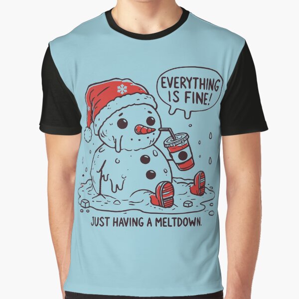 Artikel-Vorschau von Weihnachts-Schneemann in der Krise – Winterhumor, designt und verkauft von Aredbox.