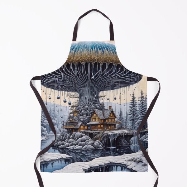 Item preview, Snowy Mushroom Village designed and sold by m-y-A-I-A-R-T-.
