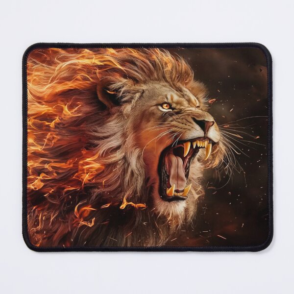 Item preview, Fierce Flaming Lion - Power and Wildness Design designed and sold by YourOnlyCorner.
