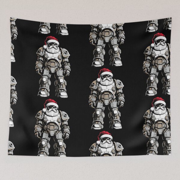 Item preview, Santa Mech Warrior - Futuristic Holiday Design designed and sold by luuuMerch.