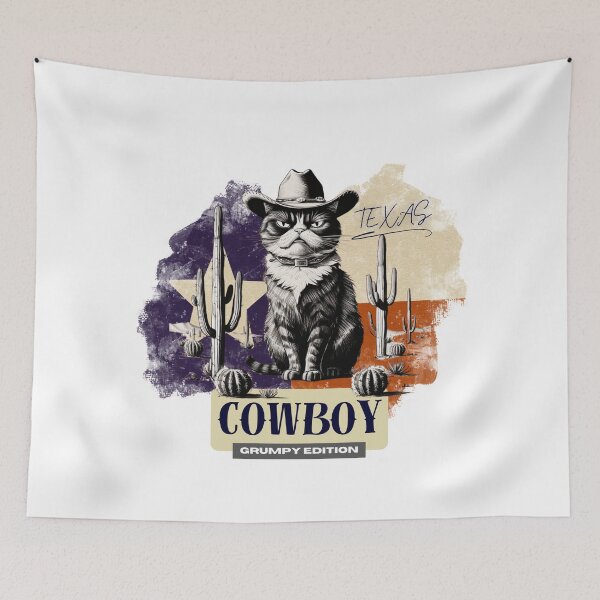 Item preview, Texas Cowboy - Grumpy Cat - Funny Texas Cowboy Shirt & Gifts designed and sold by MaFleiva.