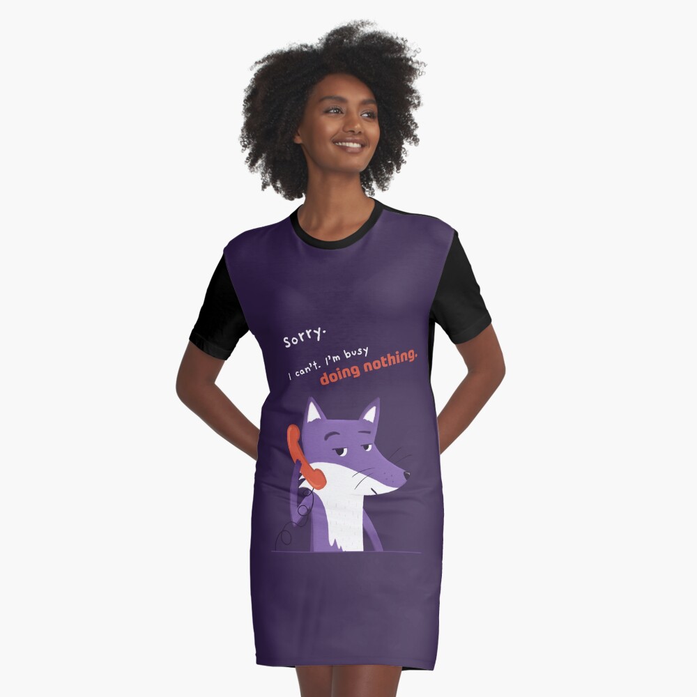 Item preview, Graphic T-Shirt Dress designed and sold by ItsPurpleFox.