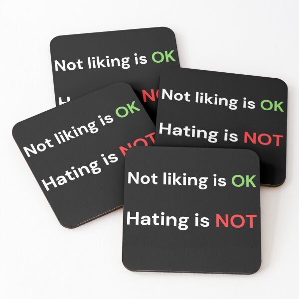 Item preview, Not Liking is OK, Hating is NOT – Positive Mindset - white designed and sold by VasInd.