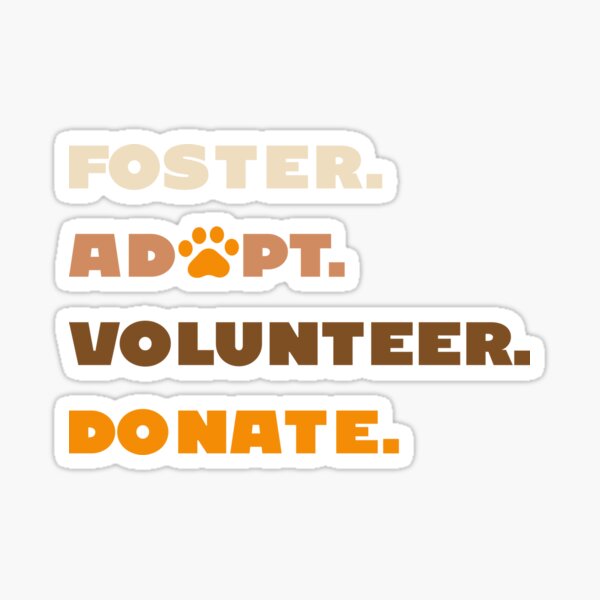 Item preview, foster adopt volunteer donate designed and sold by KaiLabsArt.