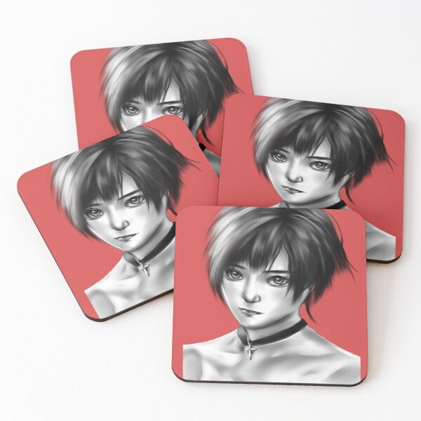 Item preview, Short hair girl with cross necklace designed and sold by Wish Design.