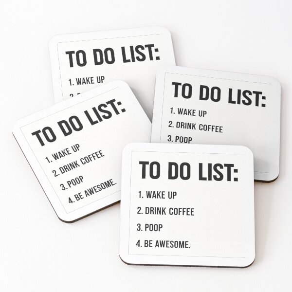Item preview, To Do List: Coffee - Funny Meme designed and sold by Earth Nature Creations.