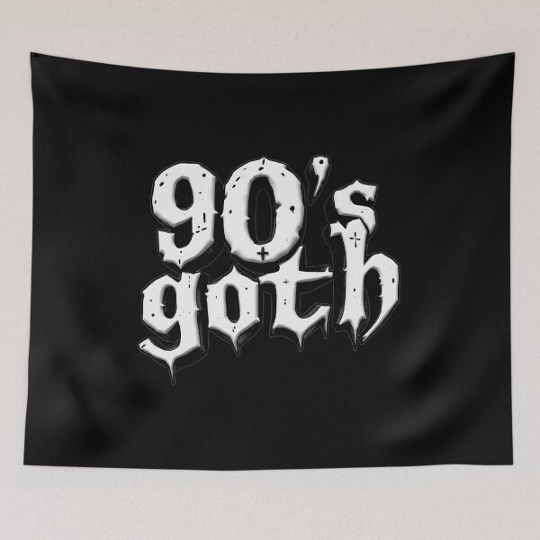 Item preview, 90s Goth, White 3D Font, Damaged designed and sold by Burn-Ego.