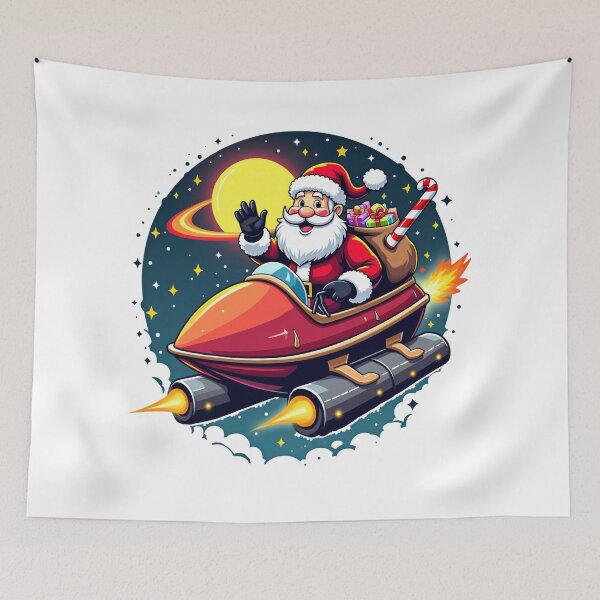 Item preview, Santa’s Galactic Ride - A Festive Journey Through Space designed and sold by SakkharinT-Cad.