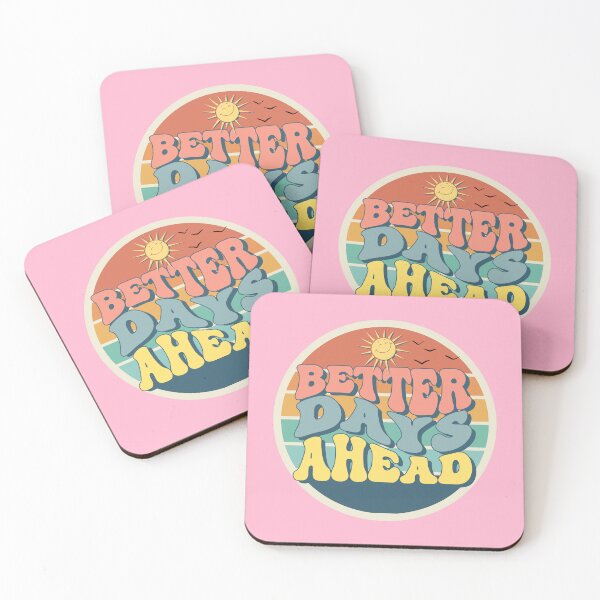 Item preview, Better Days Ahead - Retro Sunshine Positivity Design - pink designed and sold by danfreeze.