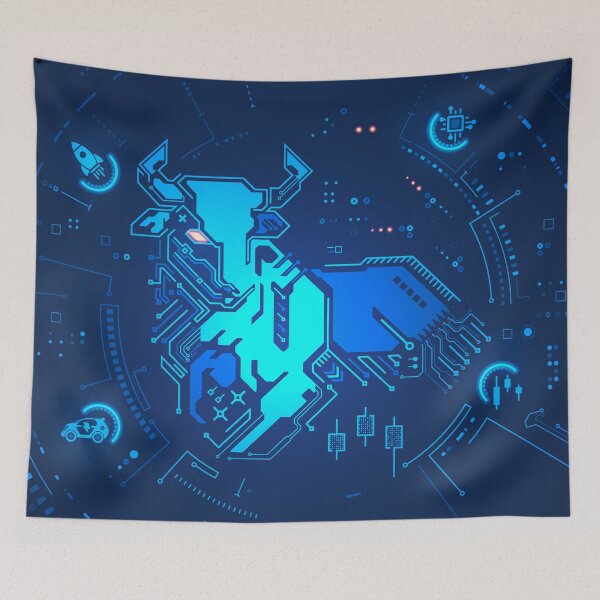 Item preview, Futuristic Bull Stock Market designed and sold by NiamLab.