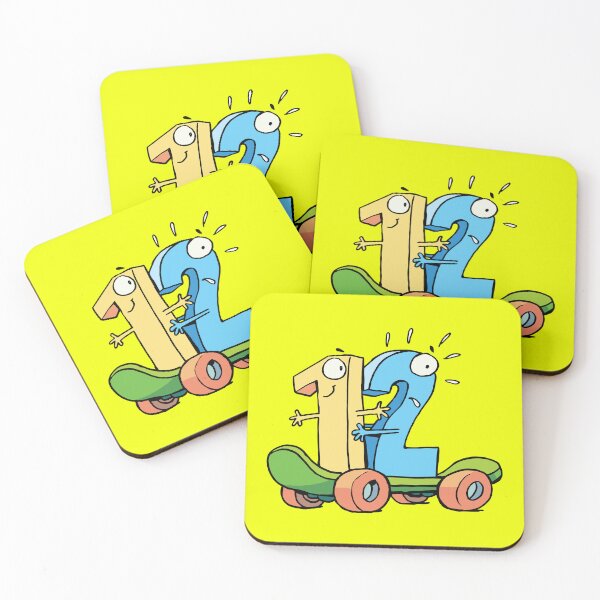 Item preview, numbers 1 and 2 ride fast on a skateboard designed and sold by duxpavlic.