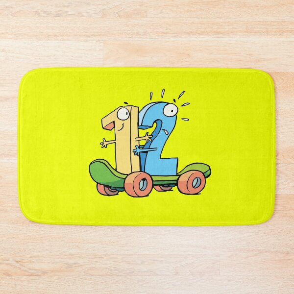 Item preview, numbers 1 and 2 ride fast on a skateboard designed and sold by duxpavlic.