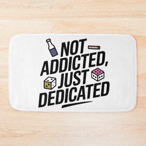 Item preview,  Not Addicted Just Dedicated Funny Saying Quote Mens Boys  designed and sold by SztylishDesigns.