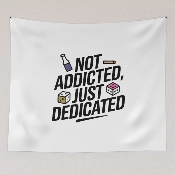 Item preview,  Not Addicted Just Dedicated Funny Saying Quote Mens Boys  designed and sold by SztylishDesigns.