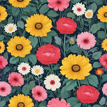 Artwork thumbnail, Flower pattern by S-R-TDesign