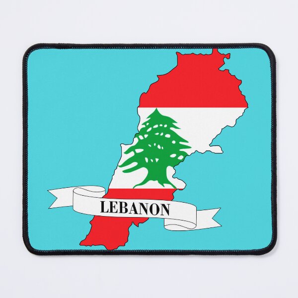 Item preview, Lebanon flag map designed and sold by visual adventures.