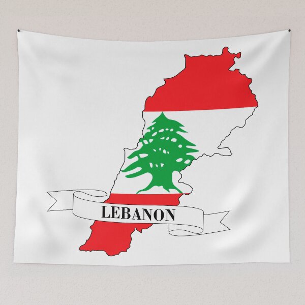Item preview, Lebanon flag map designed and sold by visual adventures.