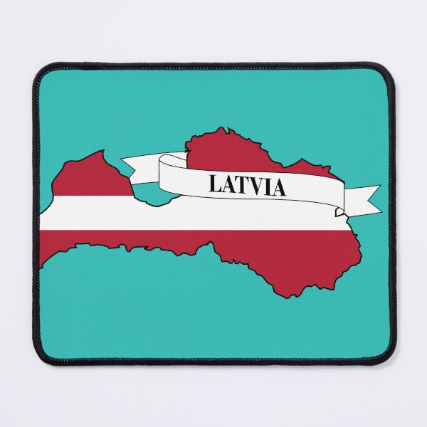 Item preview, latvia flag map designed and sold by visual adventures.