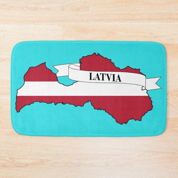 Item preview, latvia flag map designed and sold by visual adventures.