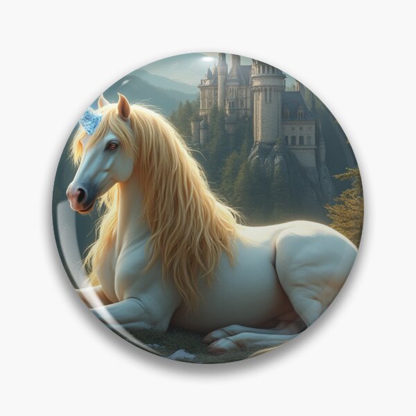 Item preview, Golden Unicorn Frozen Forest Enchanted Castle 2 designed and sold by Fantasy Horseys.