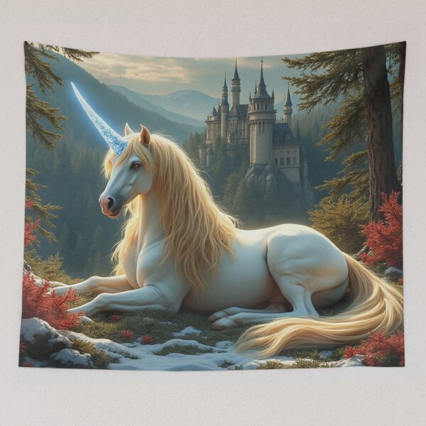 Item preview, Golden Unicorn Frozen Forest Enchanted Castle 2 designed and sold by Fantasy Horseys.