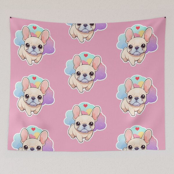 Item preview, French Bulldog with Pastel Clouds designed and sold by puppypastel.