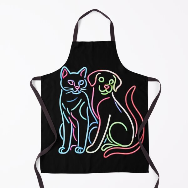 Artikelvorschau, Farbenfrohe Neon-Katzen- und Hundekunst - Lebendiges, durchgehendes Liniendesign entworfen und verkauft von Beatka1.