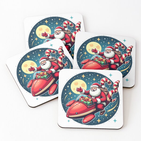 Item preview, Santa’s Candy Cane Rocket - A Magical Space Adventure designed and sold by SakkharinT-Cad.