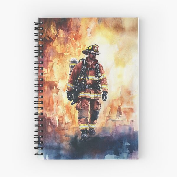 Item preview, Firefighter in Protective Gear Amidst Danger designed and sold by Piotrek0001.