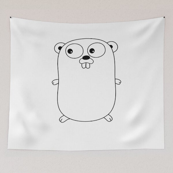 Item preview, Go Logo T-Shirt White Golang Language Mascot designed and sold by Rainwater Merch.