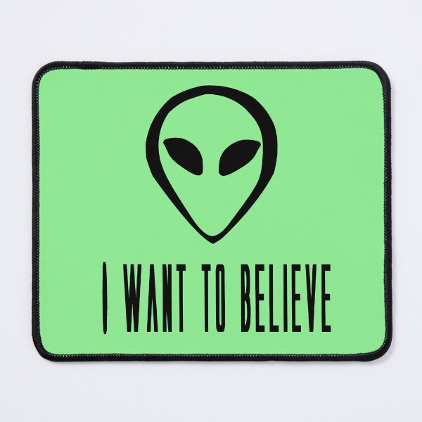Item preview, I want to believe - x-files alien sci-fi spaceship - alien head designed and sold by RainbowDoveShop.