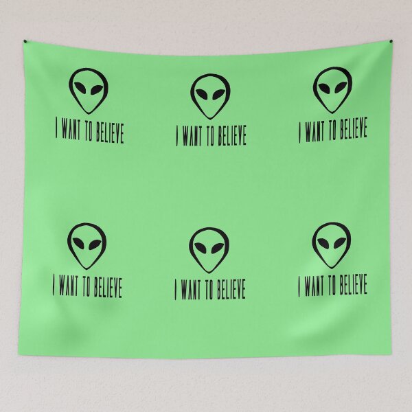 Item preview, I want to believe - x-files  alien sci-fi spaceship - alien head designed and sold by RainbowDoveShop.