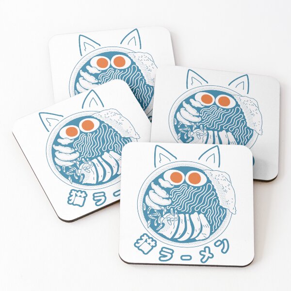 Item preview, cat ramen japanese ramen funny cat designed and sold by Wallart craft.