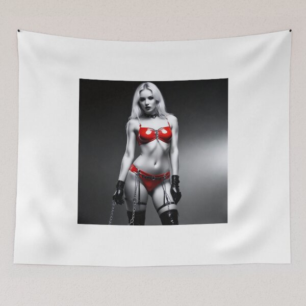 Item preview, Gorgeous woman, blonde, sexy, black, red, BDSM fetish designed and sold by Dan9010.