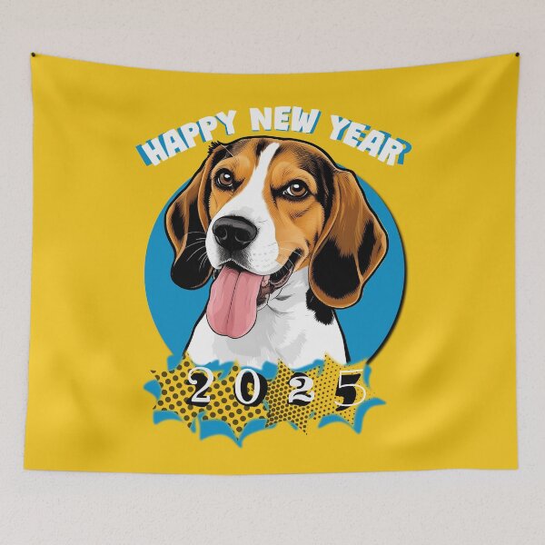 Item preview, A Beagle's Baying Bonanza: A New Year's Eve Celebration designed and sold by purrfect pattern.