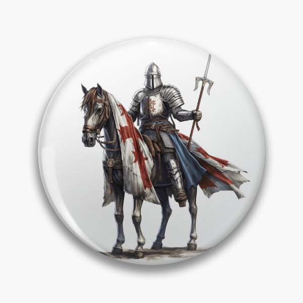 Item preview, Templar Knight with Horse designed and sold by ArmorOfGodStore.