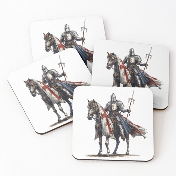 Item preview, Templar Knight with Horse designed and sold by ArmorOfGodStore.