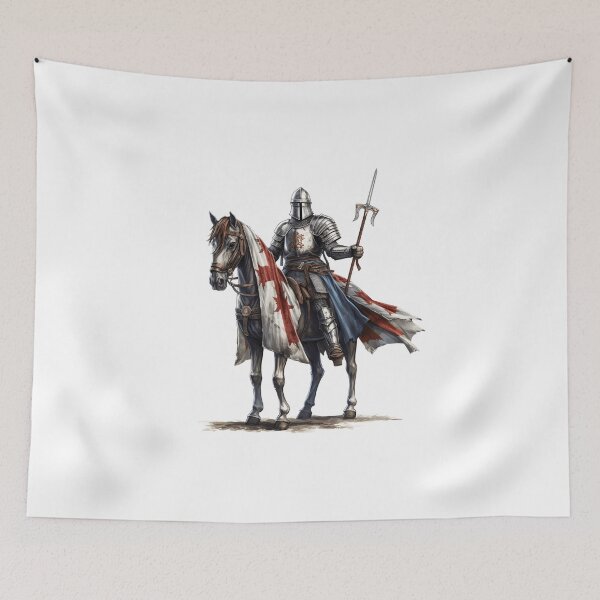 Item preview, Templar Knight with Horse designed and sold by ArmorOfGodStore.