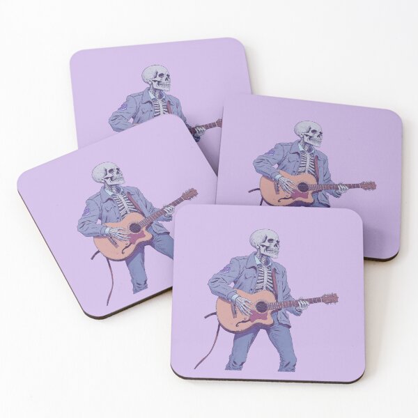 Item preview, Grinning Skeletal Strummer Pastel Lavender designed and sold by ShroomForge.