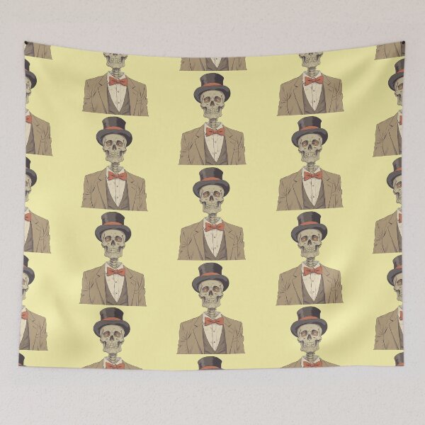 Item preview, Dapper Skull in Pastels Comic Style Illustration designed and sold by ShroomForge.