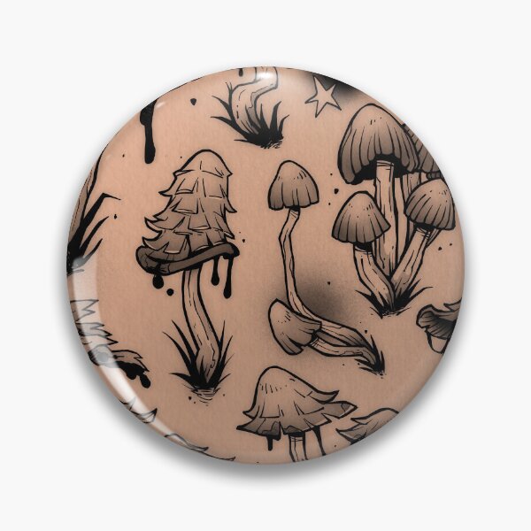Item preview, Inky cap mushroom doodles  designed and sold by cinnamon-buns.