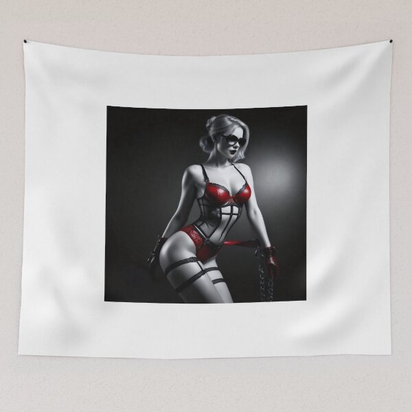 Item preview, Gorgeous woman, blonde, sexy, black, red, BDSM fetish designed and sold by Dan9010.