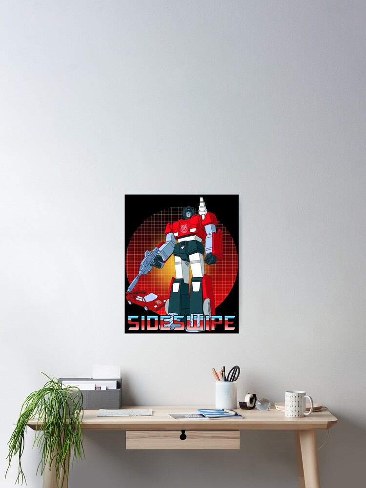 sideswipe サイドスワイプ PROGEER プラポスター 看板 広告 Sideswipe Autobot Transformer G1