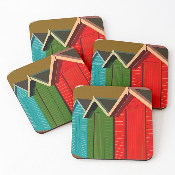 Item preview, Beach huts designed and sold by Jmablesonart.